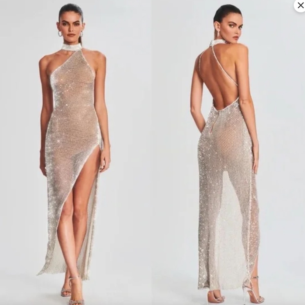 Retrofete X May Mashiah Gemma Handmade Crystal Chain Dress SAMPLE (XS/S)